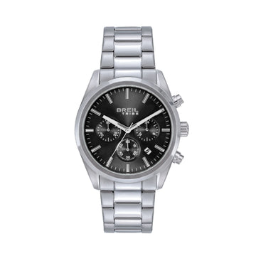Orologio cronografo Breil Tribe Upton in acciaio e nero MISURA UNICA