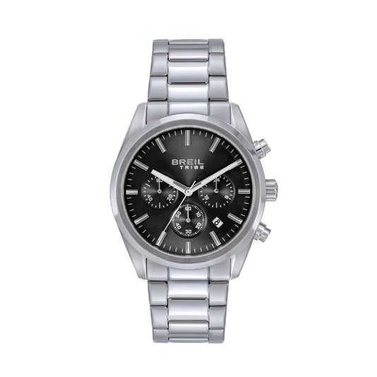 Orologio cronografo Breil Tribe Upton in acciaio e nero MISURA UNICA