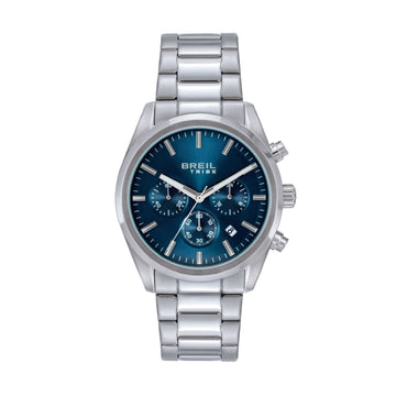 Orologio cronografo Breil Upton in acciaio quadrante blu MISURA UNICA