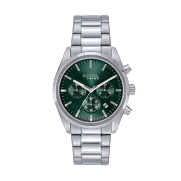 Orologio cronografo Breil Upton in acciaio quadrante verde MISURA UNICA