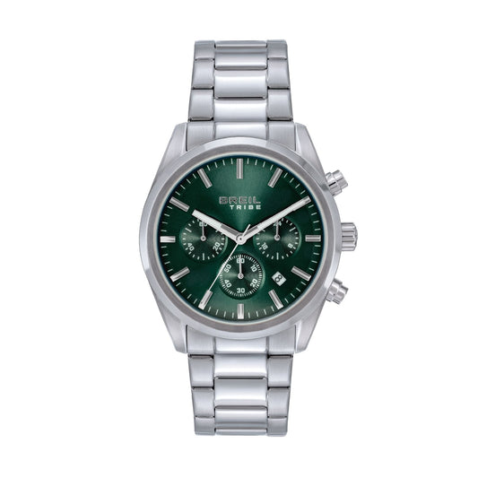 Orologio cronografo Breil Upton in acciaio quadrante verde MISURA UNICA