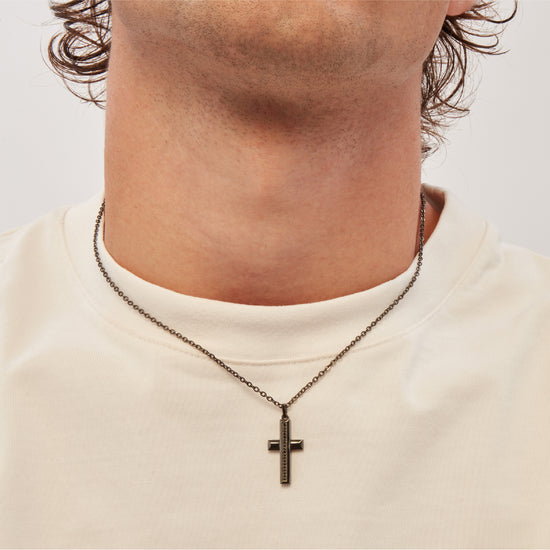 Collana con pendente Breil in acciaio color graffite BT.TJ3638