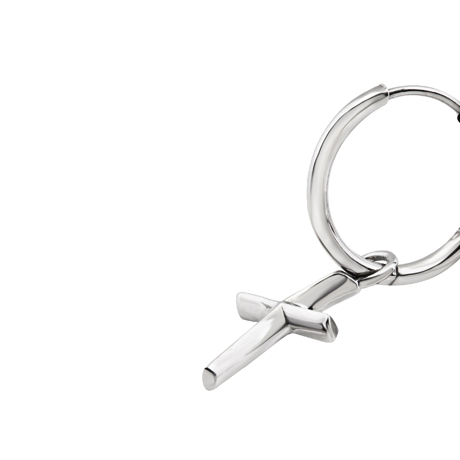 Mono orecchino Breil in acciaio con croce da uomo BT.TJ3642