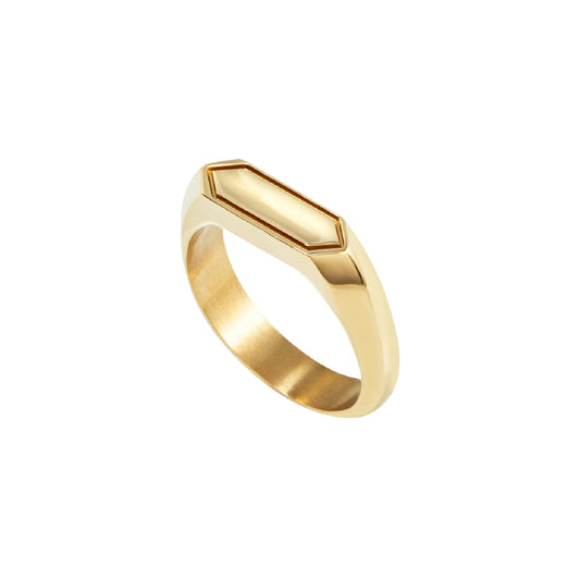 Anello Breil in acciaio lucido color oro da donna BT.TJ3663