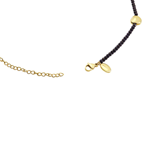 Collana Breil con pietre blu ed elementi in acciaio dorato BT.TJ3695