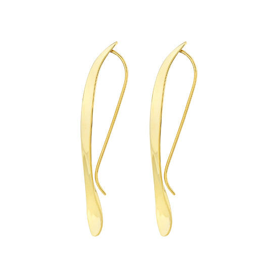 Orecchini Breil in acciaio color oro dalla forma allungata MISURA UNICA