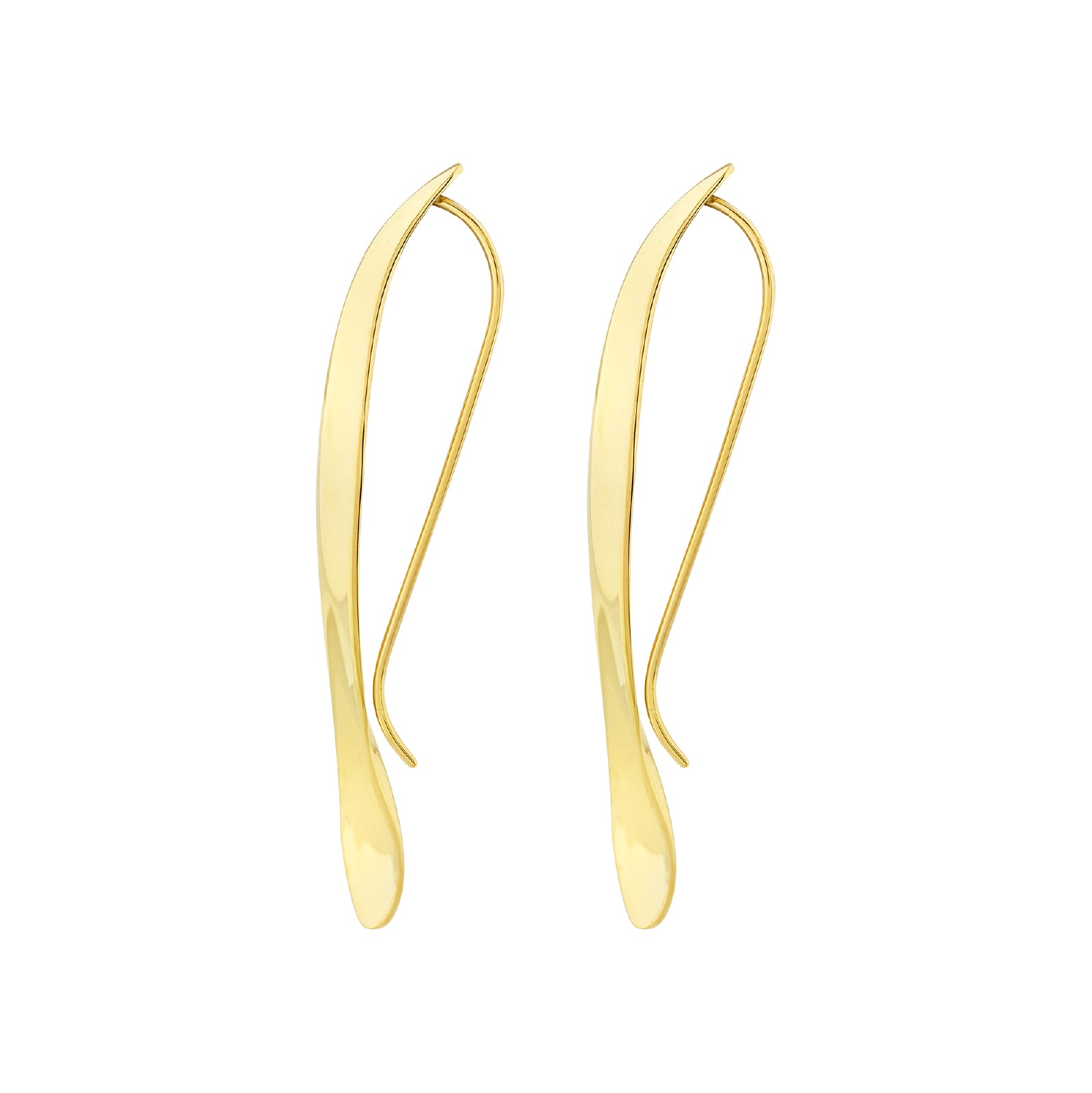 Orecchini Breil in acciaio color oro dalla forma allungata MISURA UNICA