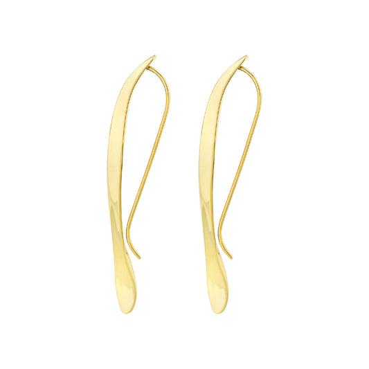 Orecchini Breil in acciaio color oro dalla forma allungata MISURA UNICA