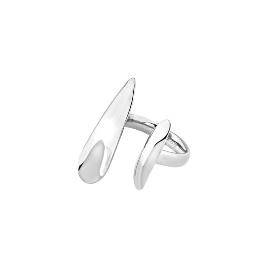 Anello aperto Breil in acciaio 316L color argento da donna REGOLABILE