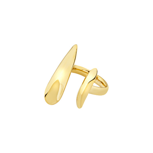 Anello aperto Breil in acciaio 316L color oro da donna REGOLABILE