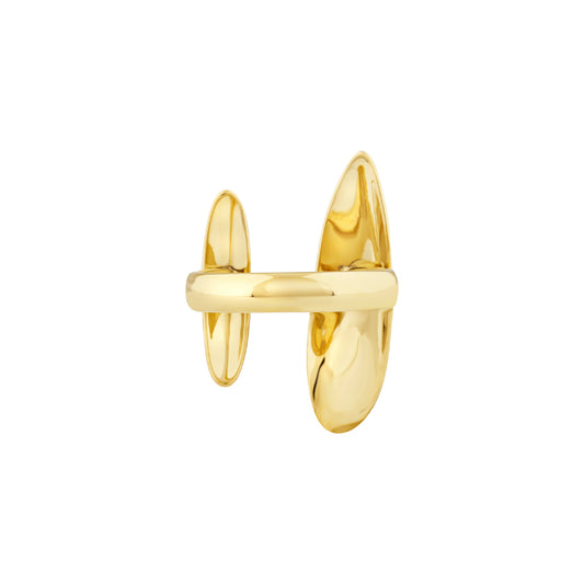 Anello aperto Breil in acciaio 316L color oro da donna REGOLABILE