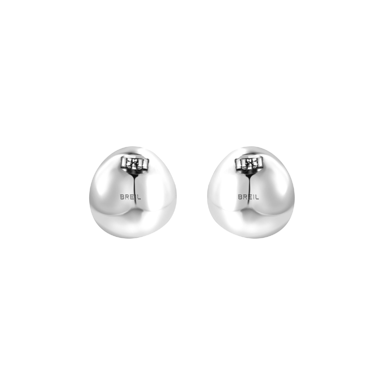 Orecchini a lobo Breil in acciaio con boule sinuosa BT.TJ3709