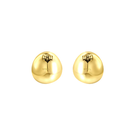 Orecchini a lobo Breil in acciaio dorato con boule sinuosa BT.TJ3710