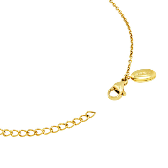 Collana donna Breil B Rocks in acciaio dorato con boule centrale e perla d'acqua dolce laterale MISURA UNICA