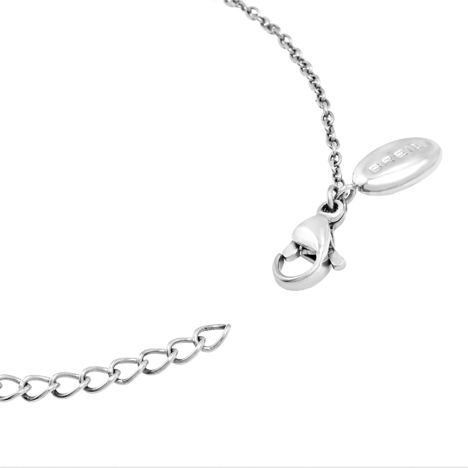 Bracciale donna Breil B Rocks in acciaio con boule centrale e perla d'acqua dolce laterale Regolabile 15-21 cm
