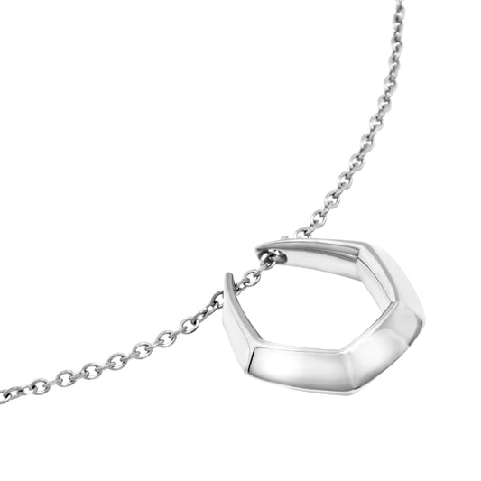 Collana donna Breil Hypnotic in acciaio con elemento centrale esagonale MISURA UNICA