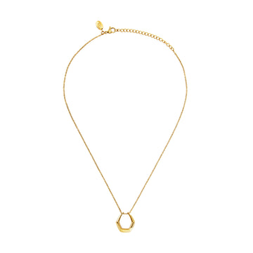 Collana donna Breil Hypnotic in acciaio dorato con elemento centrale esagonale MISURA UNICA
