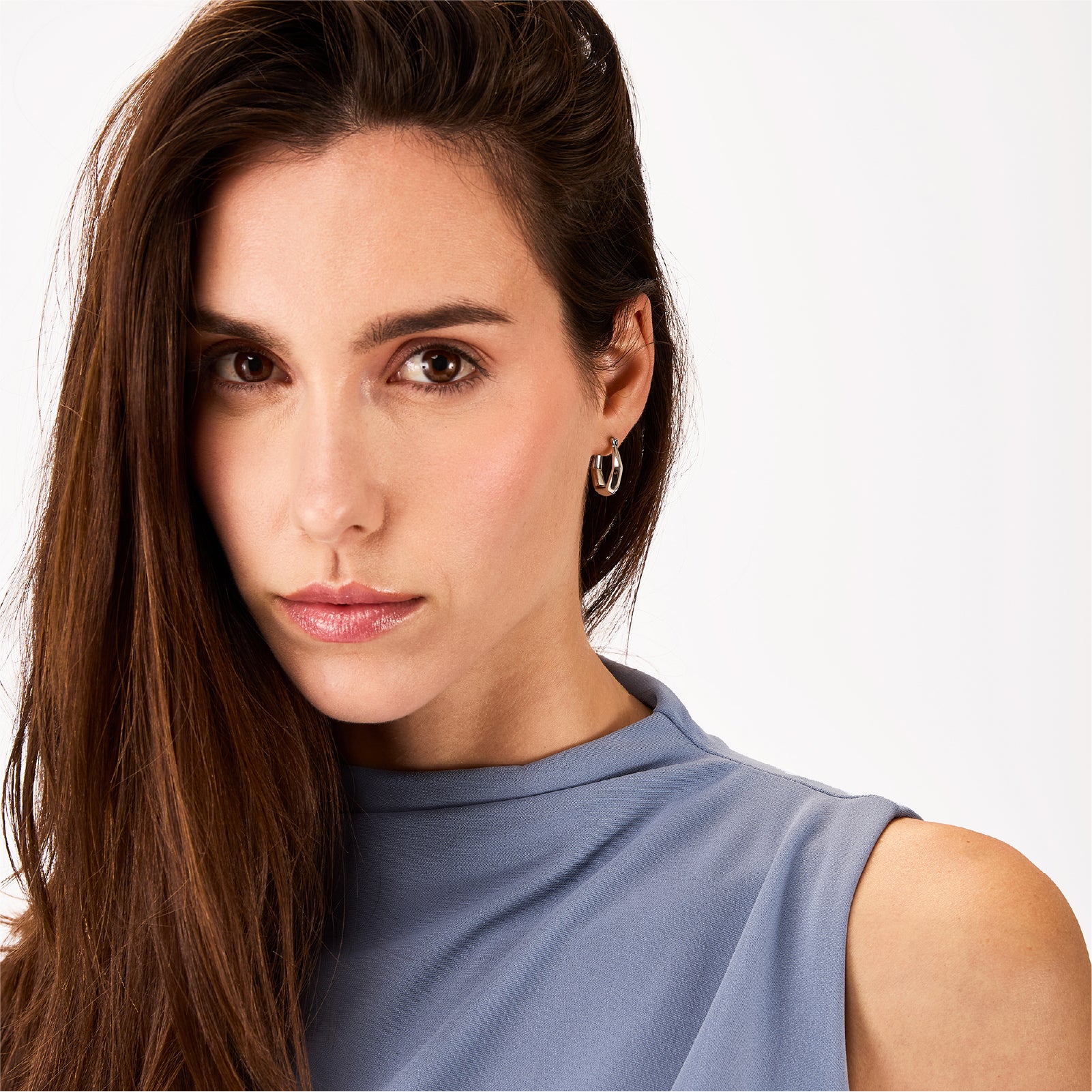 Orecchini donna Breil Hypnotic in acciaio lucido dalla forma esagonale misura piccola MISURA UNICA