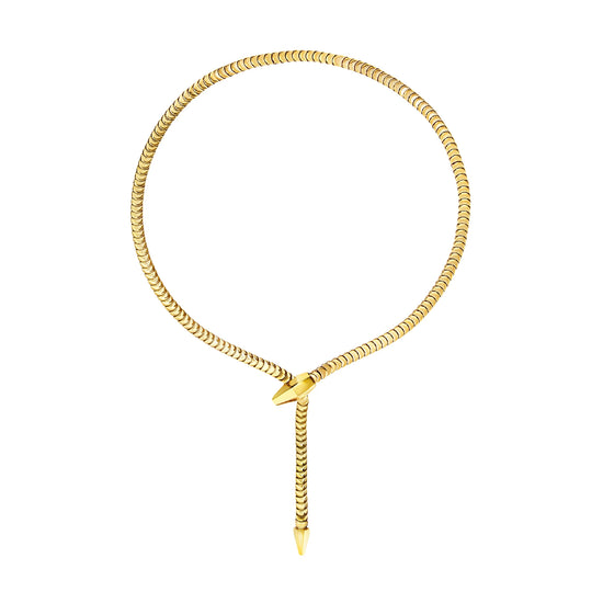 Collana donna Breil Hypnotic in acciaio dorato semirigida a forma di serpente MISURA UNICA