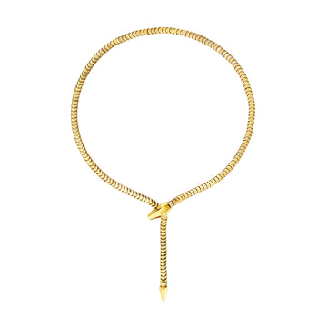 Collana donna Breil Hypnotic in acciaio dorato semirigida a forma di serpente MISURA UNICA