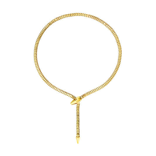Collana donna Breil Hypnotic in acciaio dorato semirigida a forma di serpente MISURA UNICA