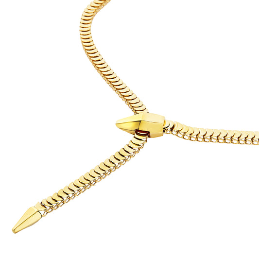 Collana donna Breil Hypnotic in acciaio dorato semirigida a forma di serpente MISURA UNICA