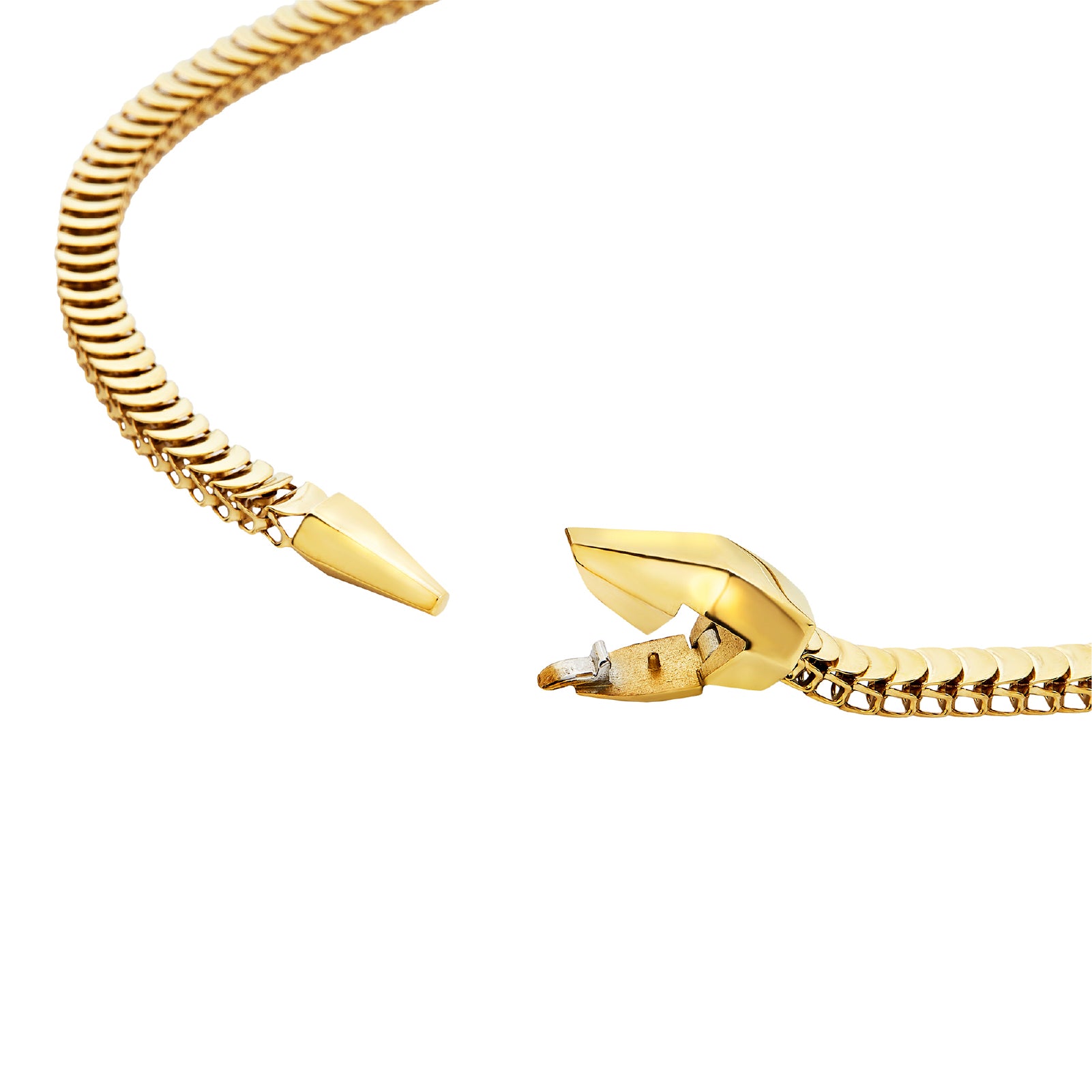 Collana donna Breil Hypnotic in acciaio dorato semirigida a forma di serpente MISURA UNICA