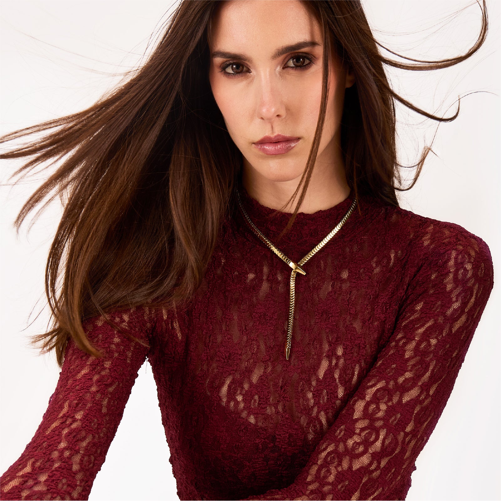 Collana donna Breil Hypnotic in acciaio dorato semirigida a forma di serpente MISURA UNICA