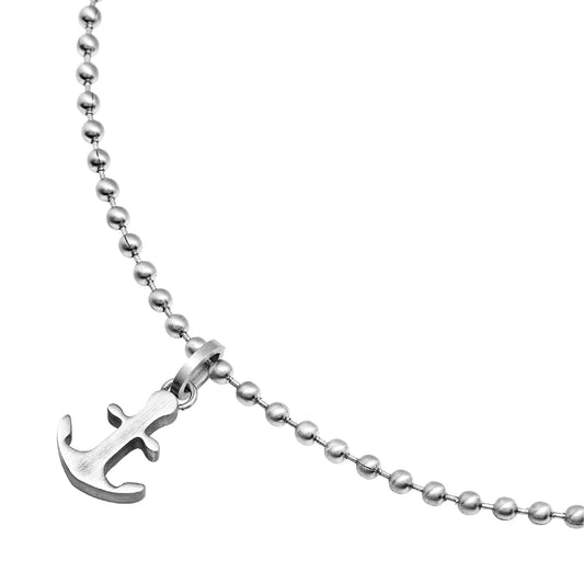 Collana uomo Breil Emblems catena in acciaio con ciondolo a forma di ancora MISURA UNICA