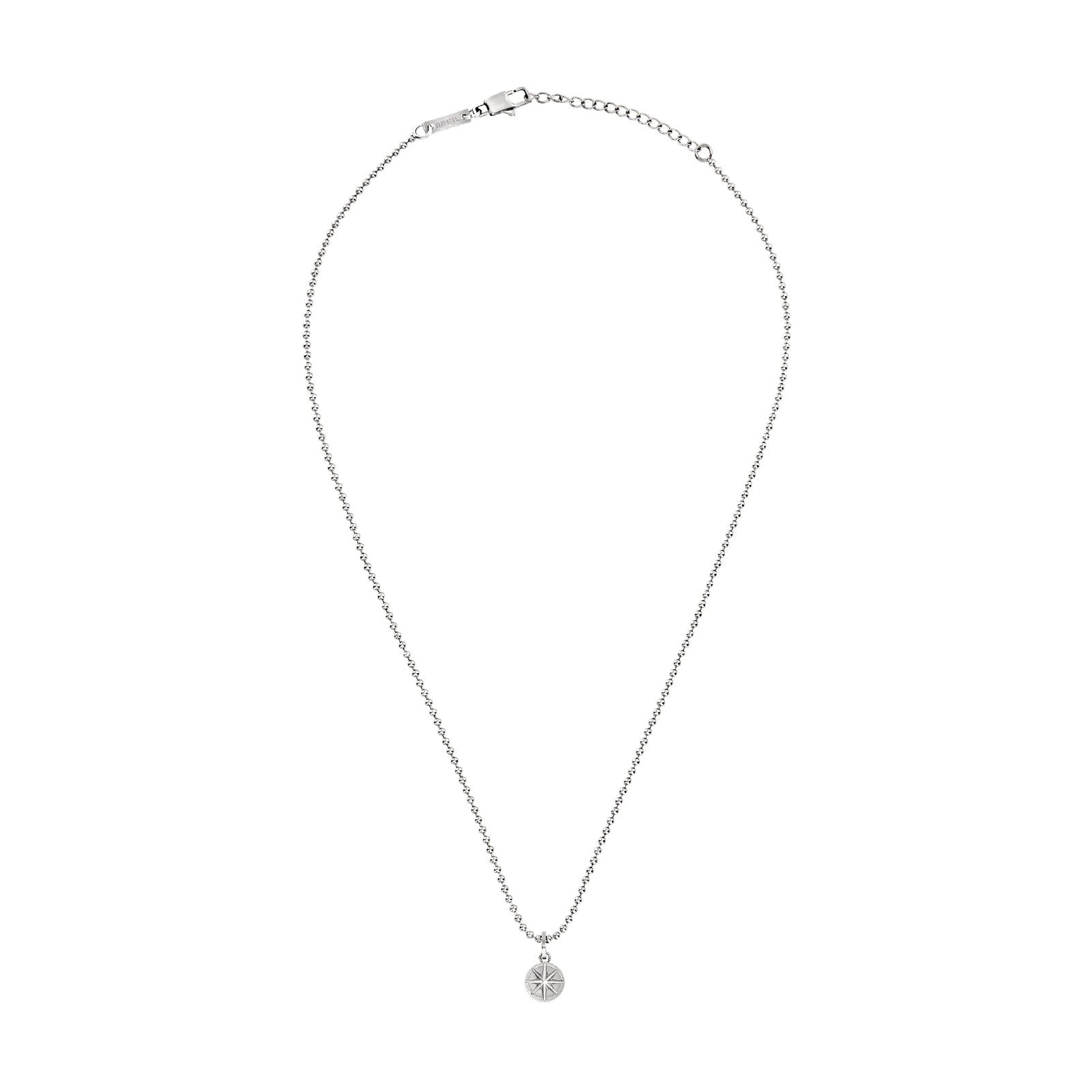 Collana uomo Breil Emblems catena in acciaio con ciondolo a forma di rosa dei venti MISURA UNICA