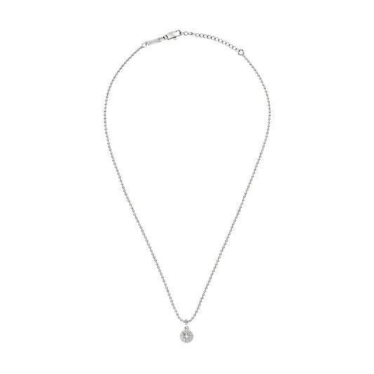 Collana uomo Breil Emblems catena in acciaio con ciondolo a forma di rosa dei venti MISURA UNICA