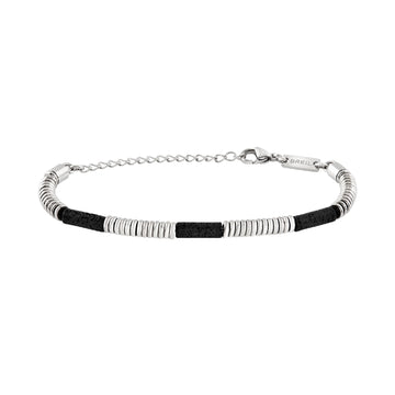 Bracciale da uomo con pietre di lava Breil in acciaio