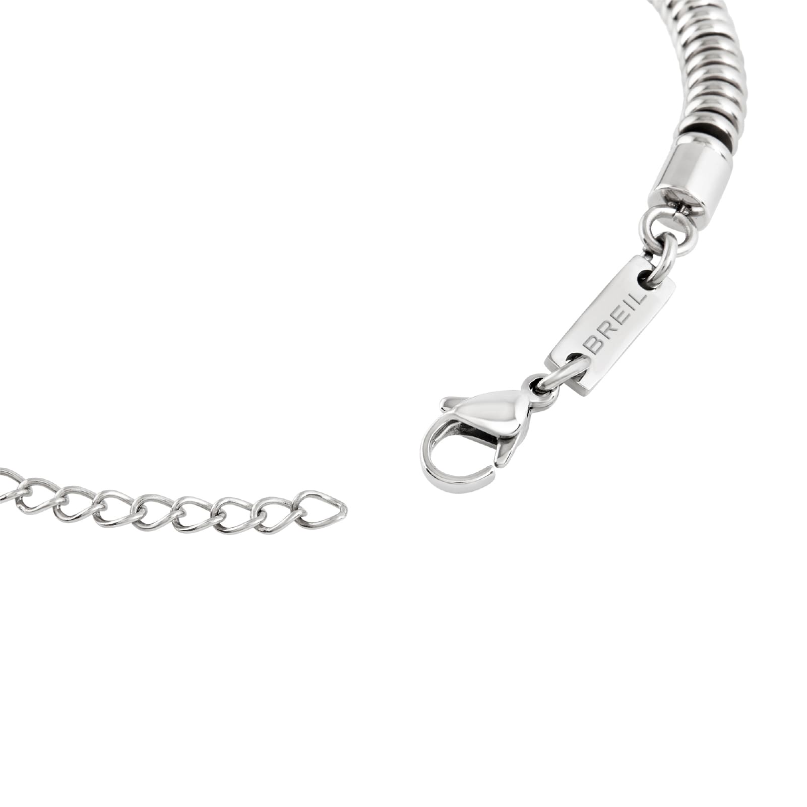 Bracciale uomo con pietre di lava blu Breil in acciaio Regolabile 17-22 cm