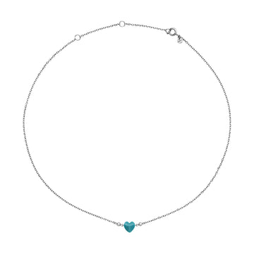 Collana donna Breil acciaio con turchese a cuore MISURA UNICA