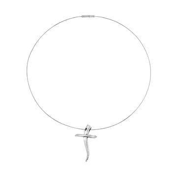 Collana Steel Moon Breil Reloaded in acciaio e croce pendente MISURA UNICA