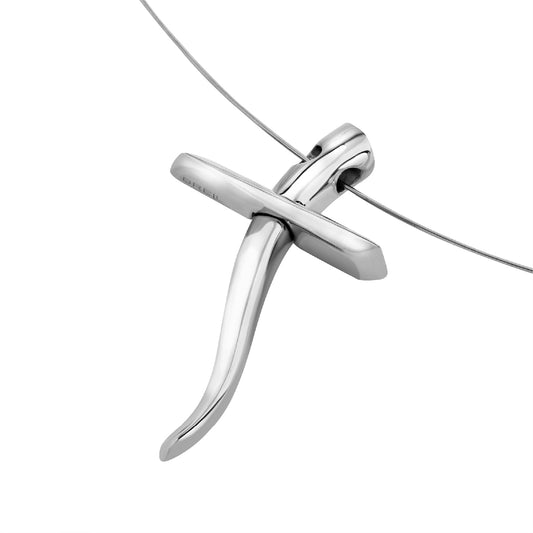 Collana Steel Moon Breil Reloaded in acciaio e croce pendente MISURA UNICA