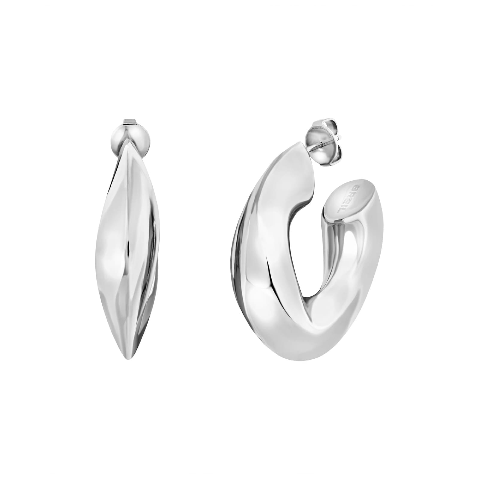 Orecchini a cerchio Breil Distinctive acciaio forma sinuosa