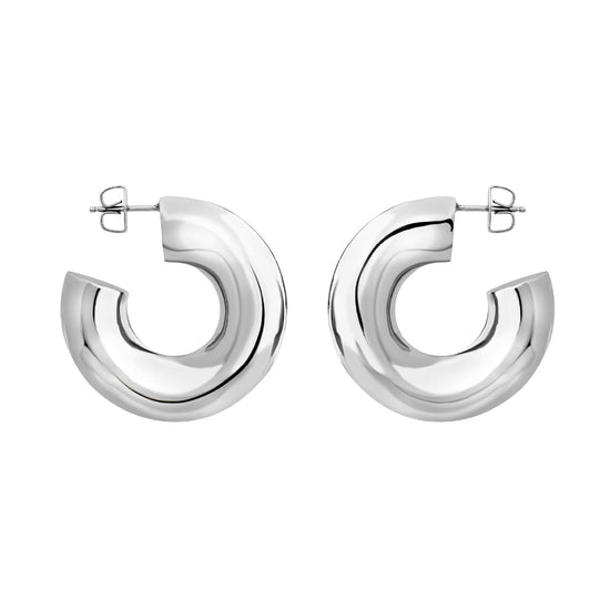 Orecchini a cerchio Breil Distinctive acciaio forma sinuosa