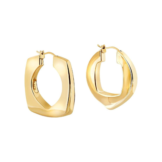 Orecchini Breil Tetra Goes Big in acciaio dorato forma mista MISURA UNICA