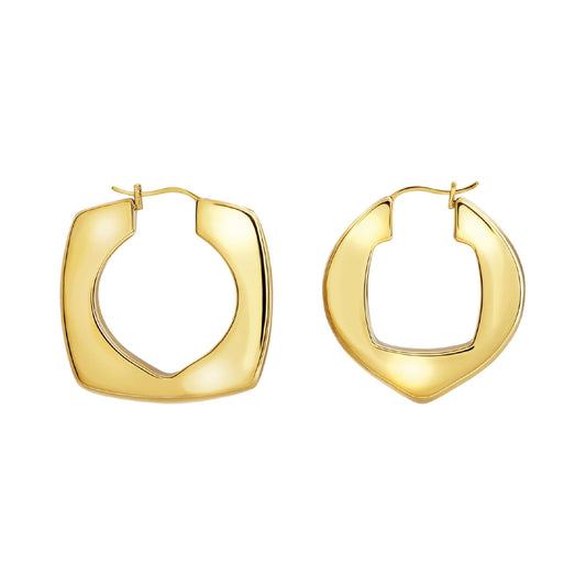 Orecchini Breil Tetra Goes Big in acciaio dorato forma mista MISURA UNICA