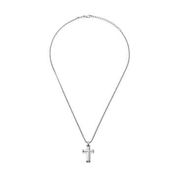 Collana Breil Steelcore in acciaio con croce pendente da uomo MISURA UNICA