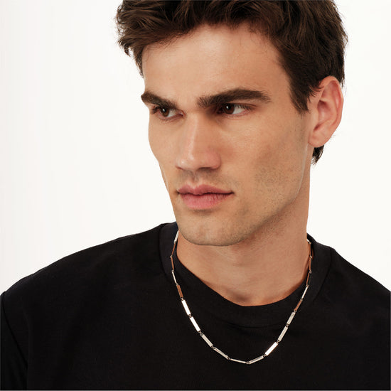 Collana Breil Edge Of Light in acciaio maglie rettangolari MISURA UNICA