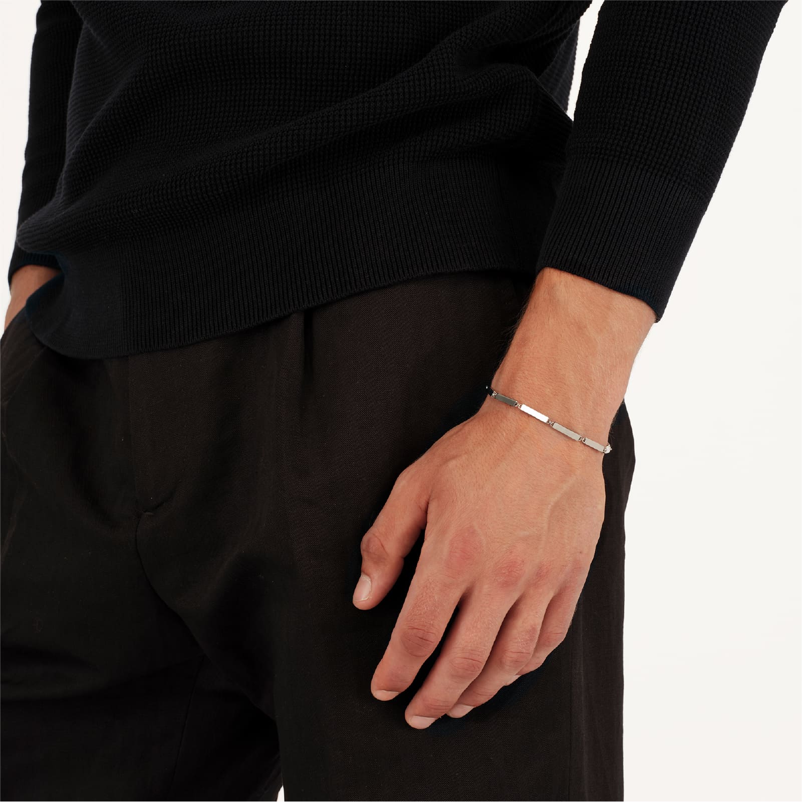 Bracciale Breil Edge Of Light in acciaio maglie rettangolari Regolabile 17-22 cm