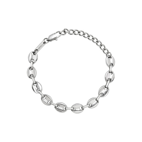 Bracciale Breil Newton in acciaio catena navy da uomo Regolabile 17-22 cm