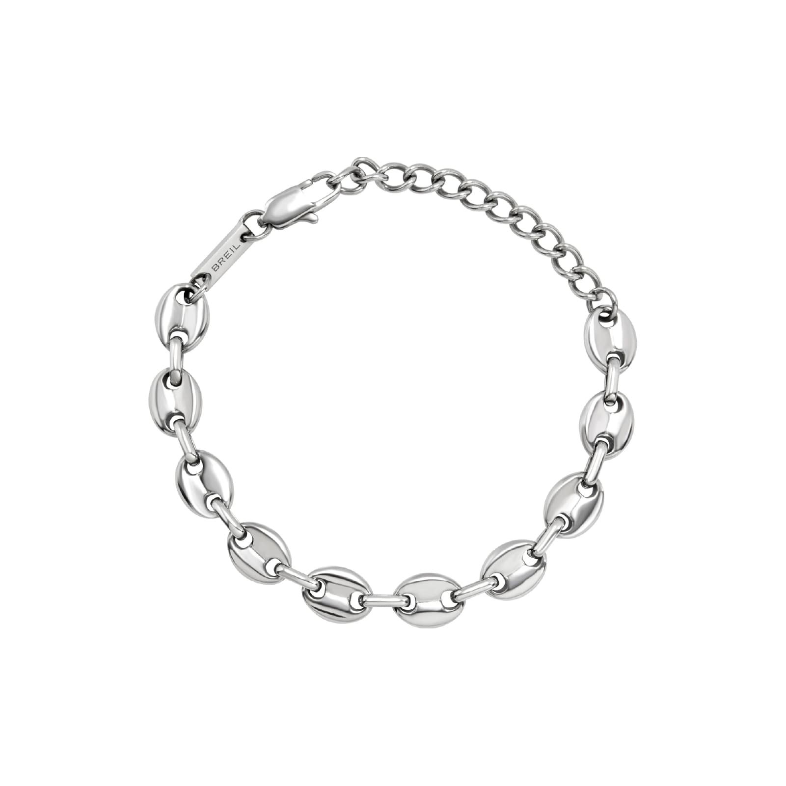Bracciale Breil Newton in acciaio catena navy da uomo Regolabile 17-22 cm