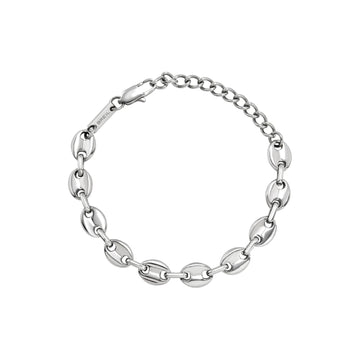Bracciale Breil Newton in acciaio catena navy da uomo Regolabile 17-22 cm