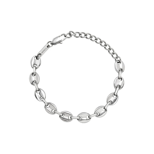 Bracciale Breil Newton in acciaio catena navy da uomo Regolabile 17-22 cm