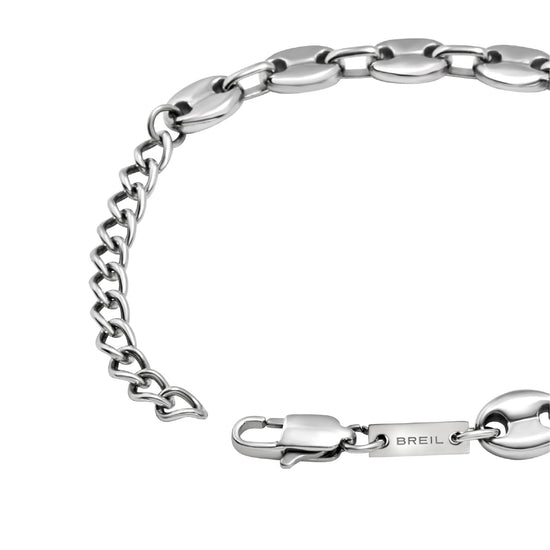 Bracciale Breil Newton in acciaio catena navy da uomo Regolabile 17-22 cm