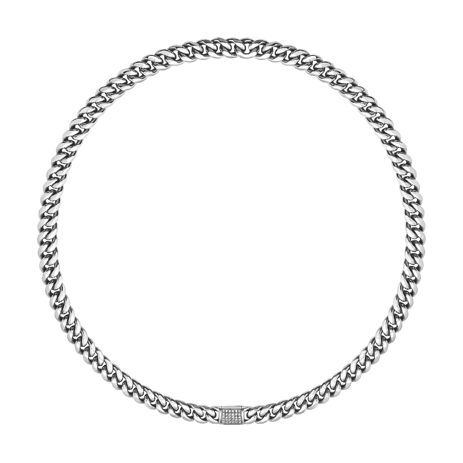 Collana Breil Steel & Spark uomo catena grumetta in acciaio MISURA UNICA