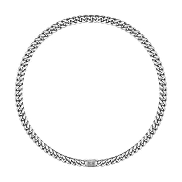 Collana Breil Steel & Spark uomo catena grumetta in acciaio MISURA UNICA